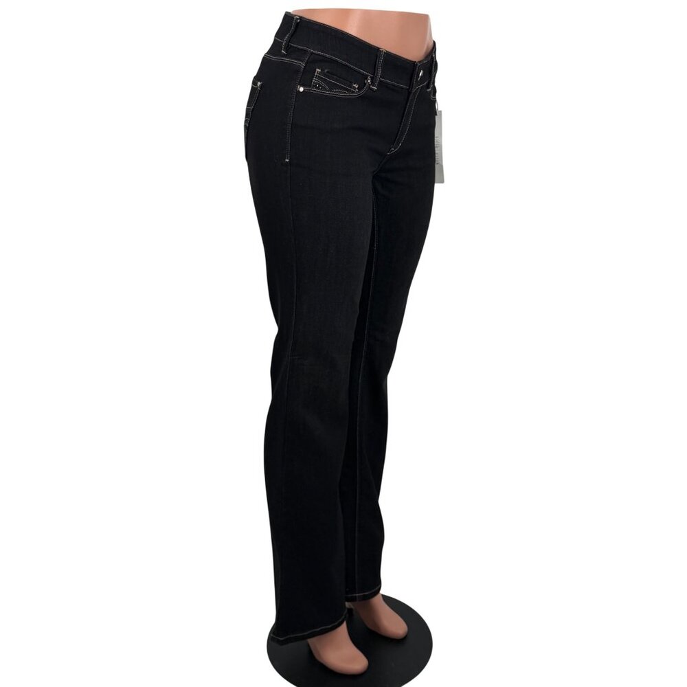 NWT White House Black Market Black Rhinestone Flare Jeans 4 | Indie Sleaze Retro - Picture 5 of 16